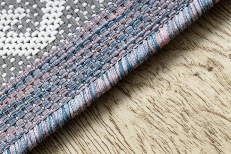 Dywany Łuszczów Kusový koberec Sion Sisal Aztec 3007 blue/pink/ecru – na von aj na doma - 120x170 cm