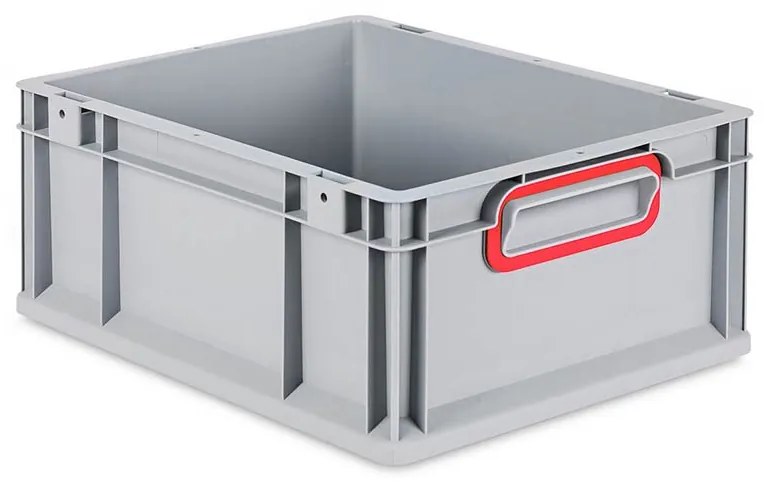 Sada 10 kusov - Eurobox Next Gen 2.0 - Stohovateľná nádoba s uzavretými rukoväťami - Červená - 400 x 300 x 170 mm