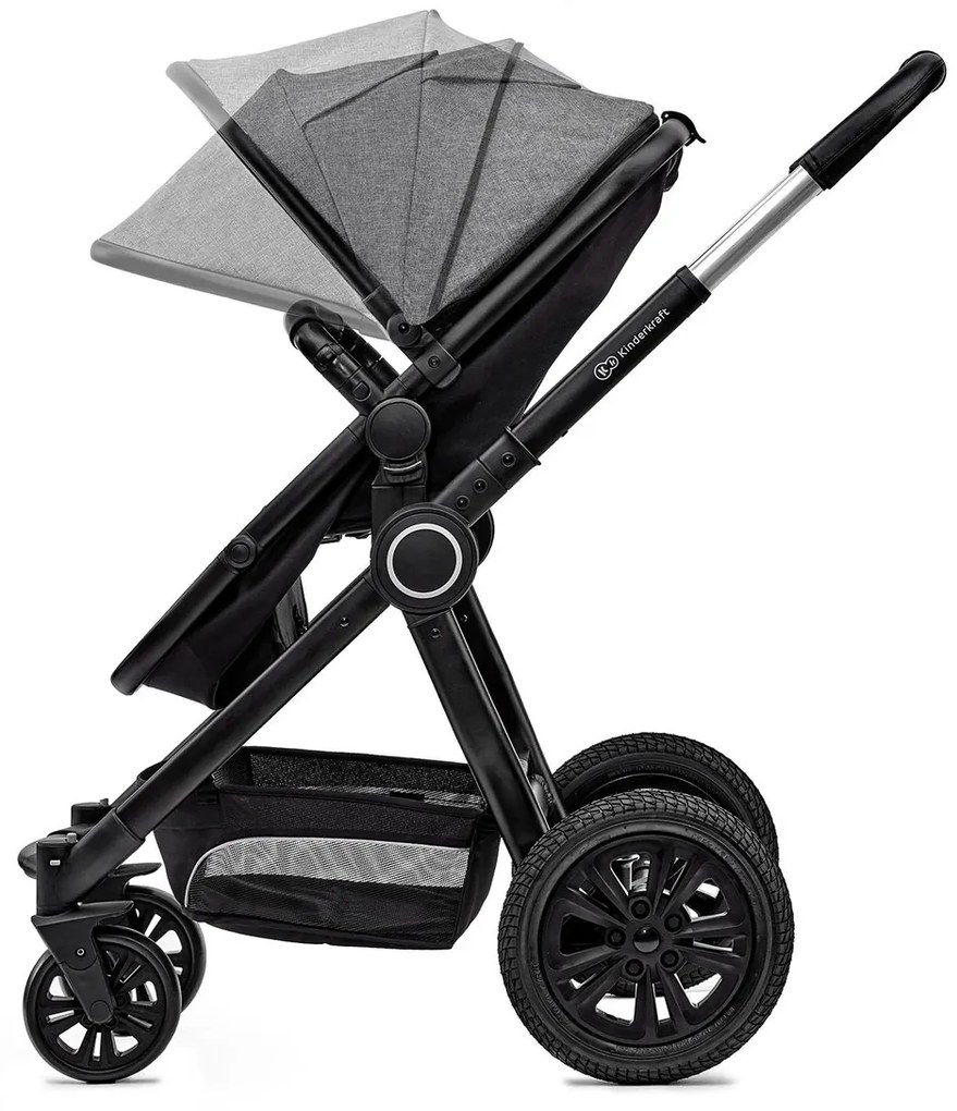 Kombinovaný kočík 3v1 Kinderkraft Veo - grey