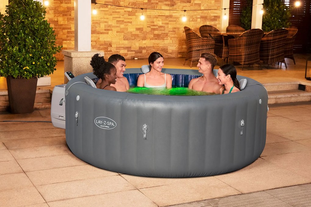 BESTWAY Lay-Z-Spa Santorini EnergySense HydroJet Pro Vírivka, 216 x 80 cm, 7 osôb 6001T