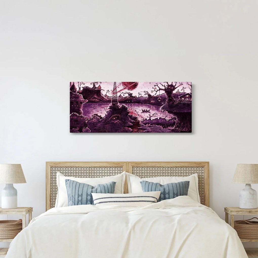 Obraz - Očarovaná dedina (120x50 cm)