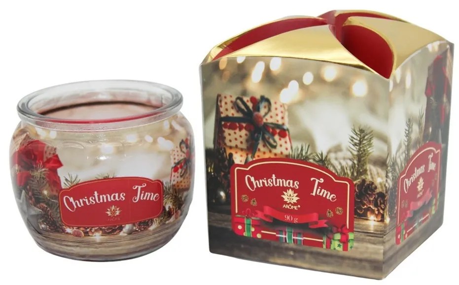 Arome Vonná sviečka v skle Cranberry and Clove, 90 g