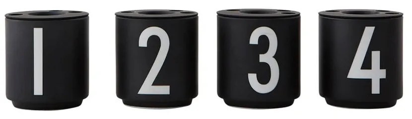 Porcelánové svietniky v súprave 4 ks Mini - Design Letters