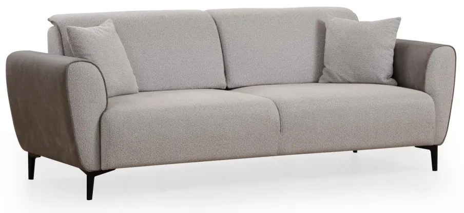 Třímístná rozkládací pohovka Aren 215 cm šedá