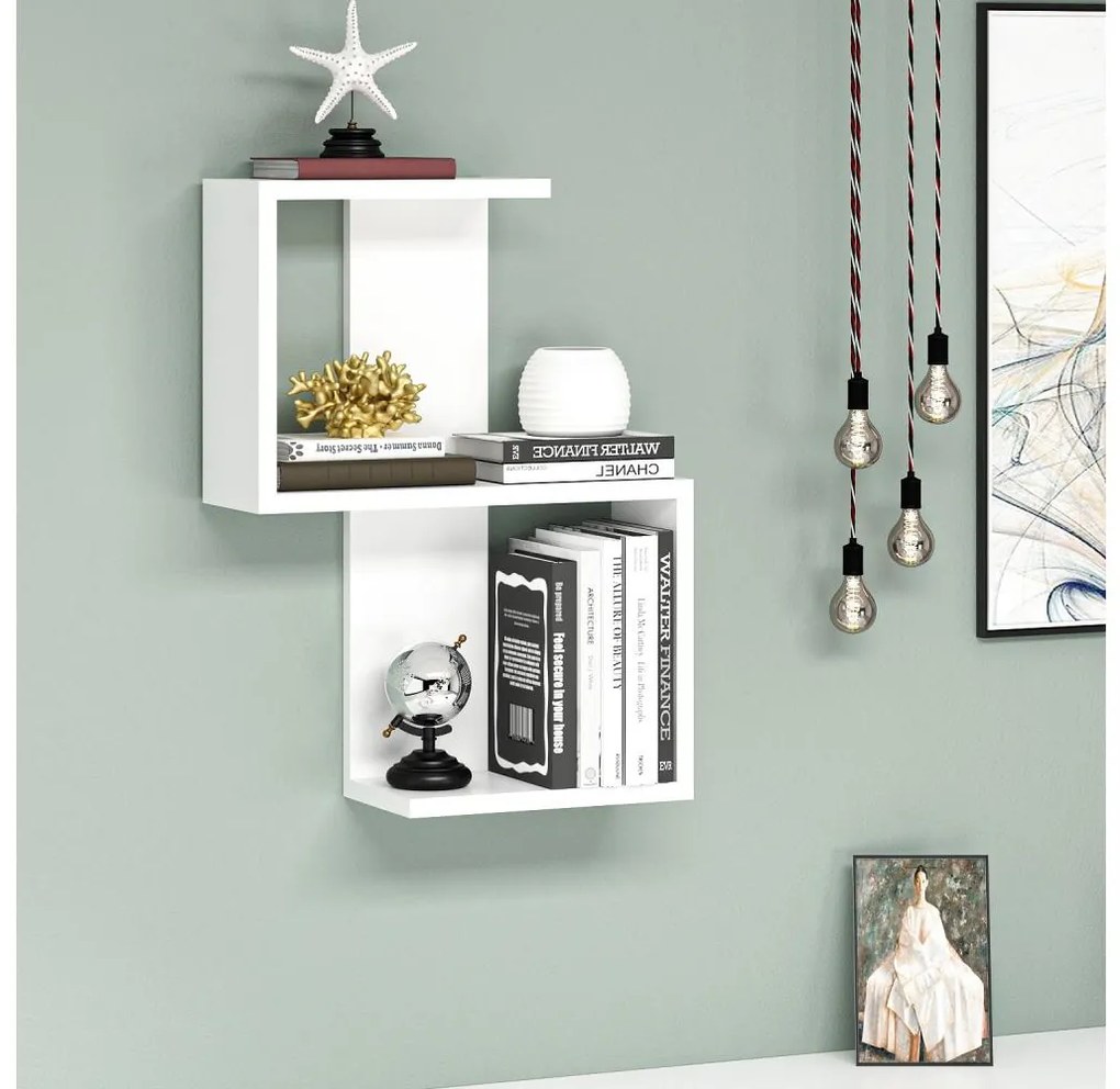 Nástenná polica OCTA 60x45 cm biela