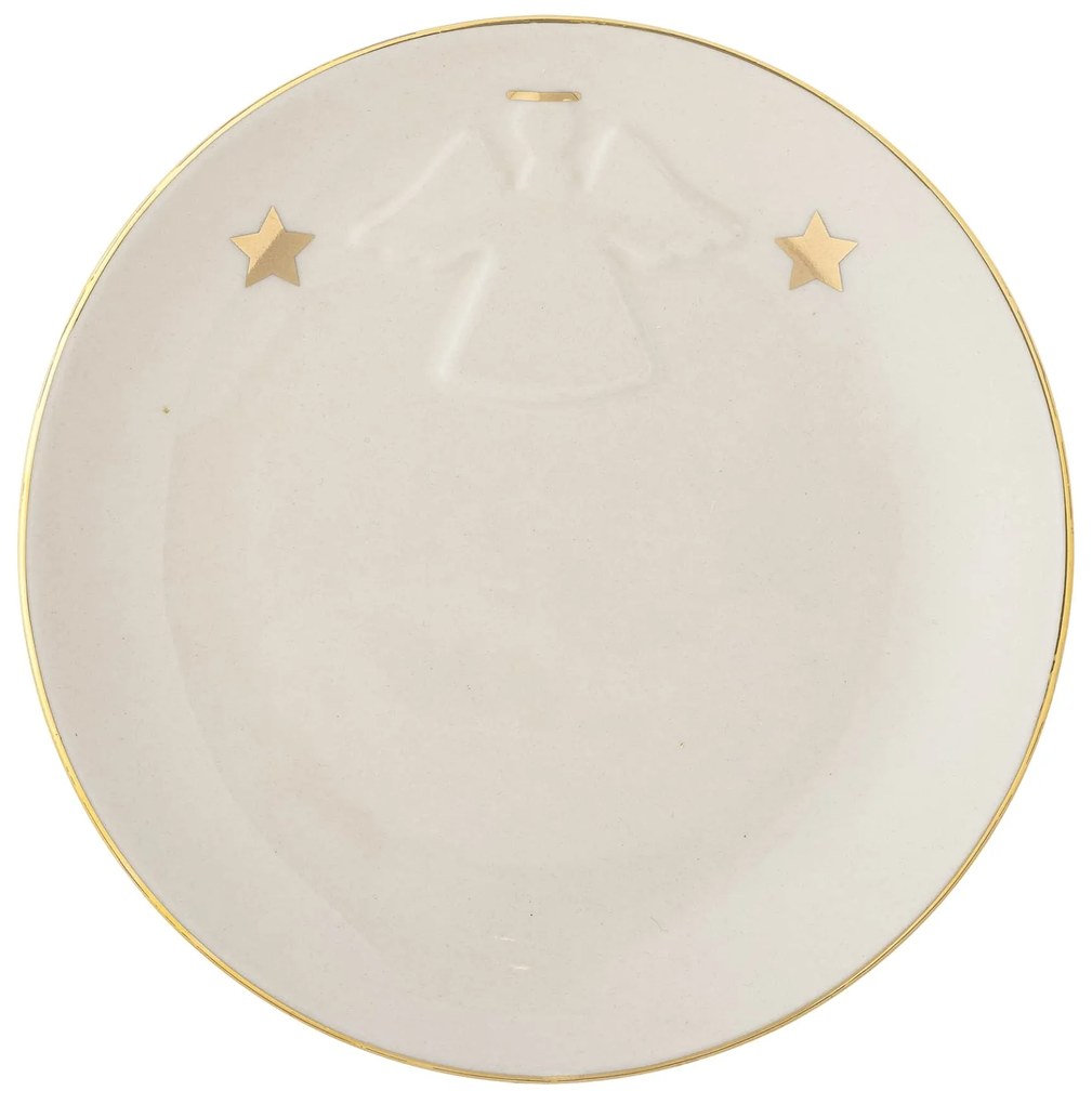 Bloomingville Kameninový tanier Starry White 16 cm
