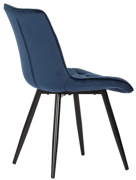 Autronic BONTEC Jedálenská stolička, modrá, zamatová látka, CT-384 BLUE4 Farba: Modrá
