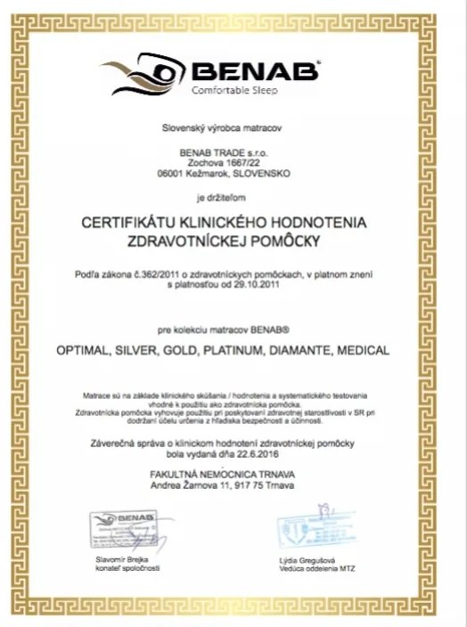 BENAB HOJDAVO PLUS taštičkový matrac HR pena + kokos (2ks) 100x200 cm Poťah Silver