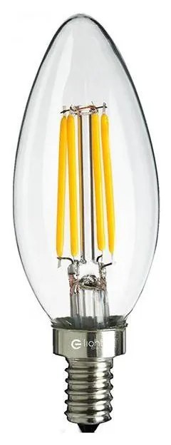 Dekoračná LED žiarovka E14 teplá 2700k 4w 400 lm sviečka