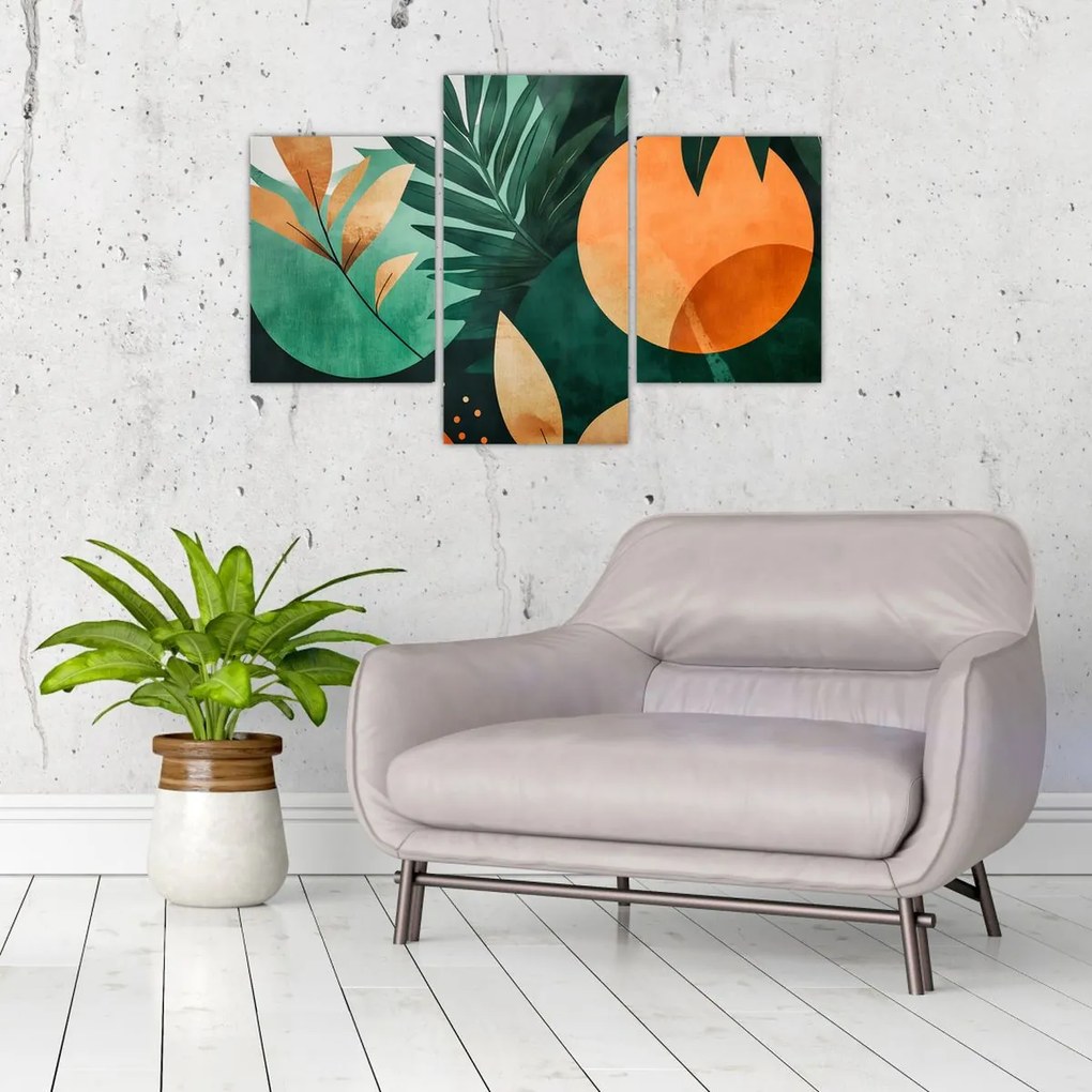 Obraz - Geometrické prírodné motívy (90x60 cm)