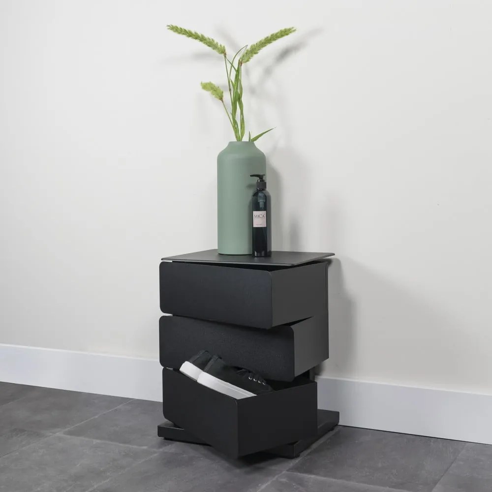 Čierna kovová komoda 37x45x26 cm Joey – Spinder Design