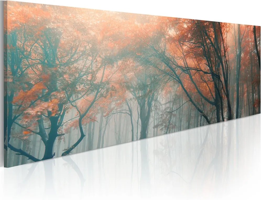 Obraz na plátne Bimago - Autumnal fog 120x40 cm