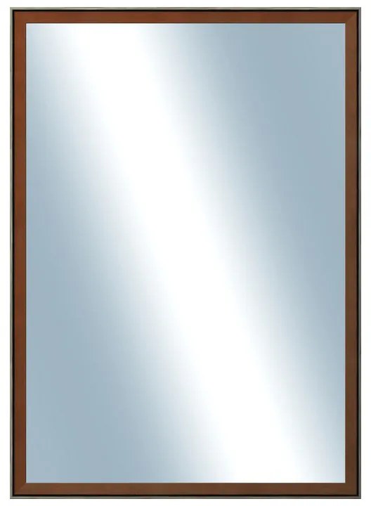 DANTIK - Zrkadlo v rámu, rozmer s rámom 50x70 cm z lišty Inclinata colori hnedá (3135)
