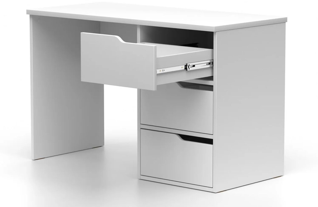 DREVONA Písací stolík so zásuvkami NICOLE 2 biely