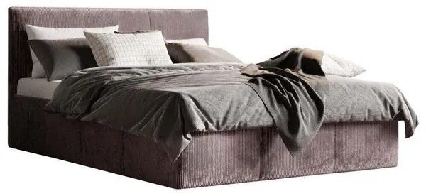 Čalúnená posteľ Bjorn 160x200, sivohnedá, bez matraca