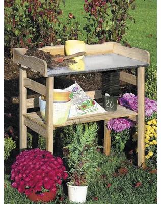 Záhradný stôl Rojaplast na výsadbu 78x38 cm drevený