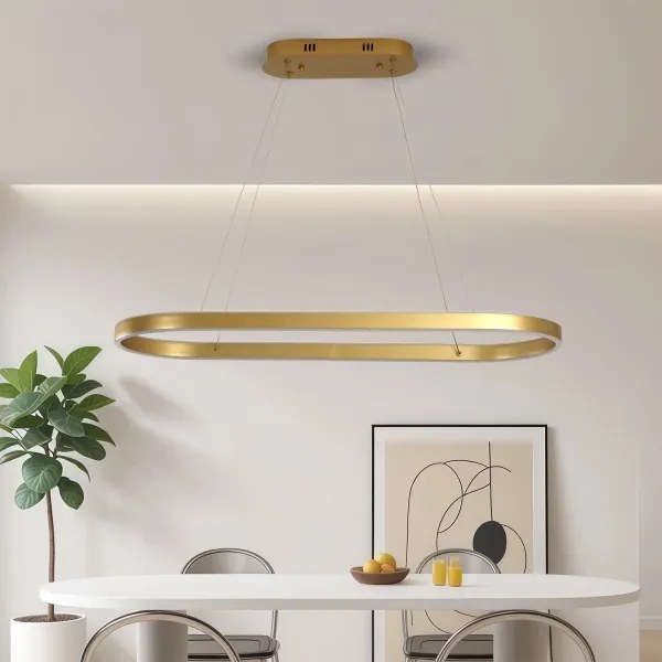 Brilagi - LED luster na lanku PONDIE LED/44W/230V 80x30 cm zlatý