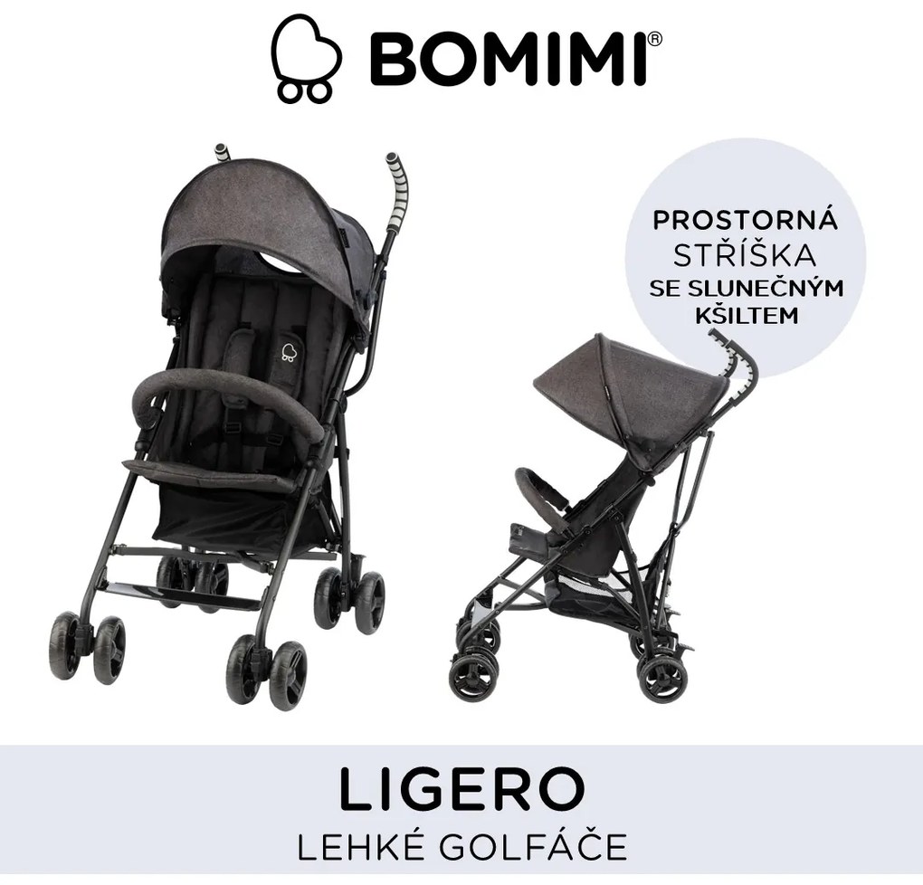 Bomimi LIGERO golfky (6m-15kg) ANTHRACITE melange