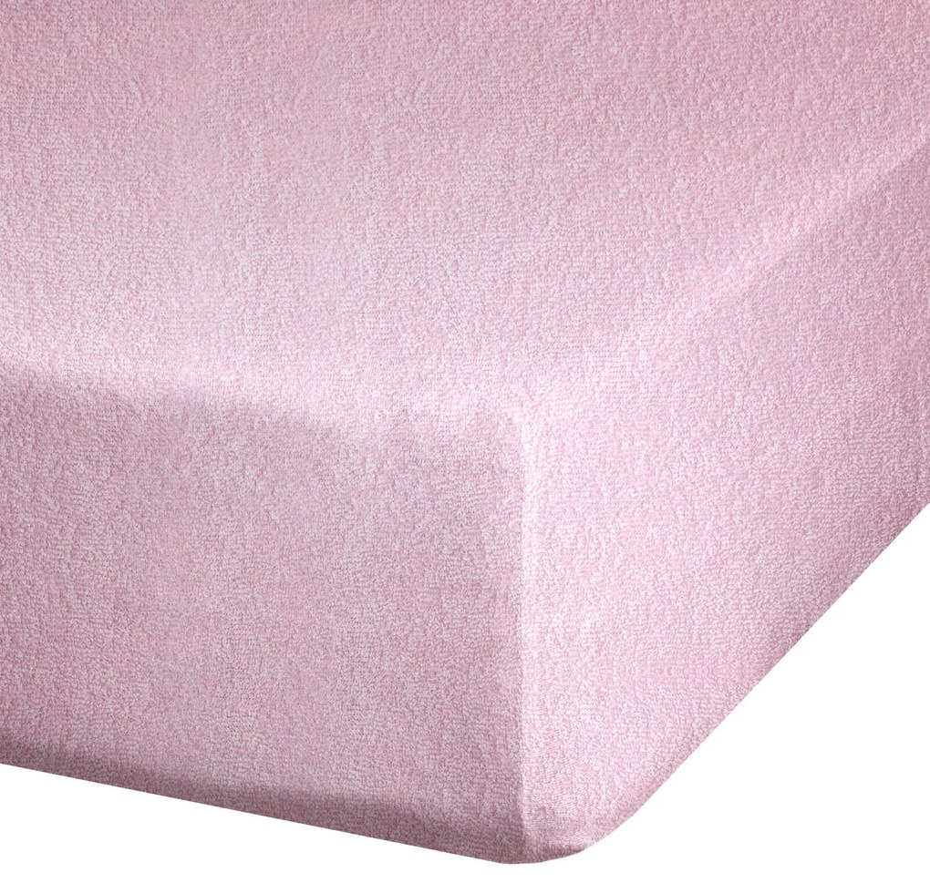 FROTÉ PRESTIERADLO 180X200 CM, VÝŠKA 20 CM PÚDROVO RUŽOVÉ