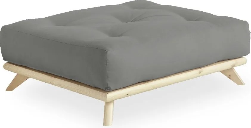 Podnožka so sivým poťahom Karup Design Senza Natural/Grey