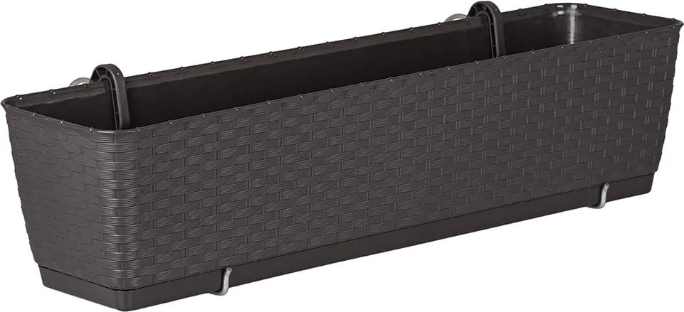 Plastový balkónový kvetináč DRL600PW 59 cm - hnedá