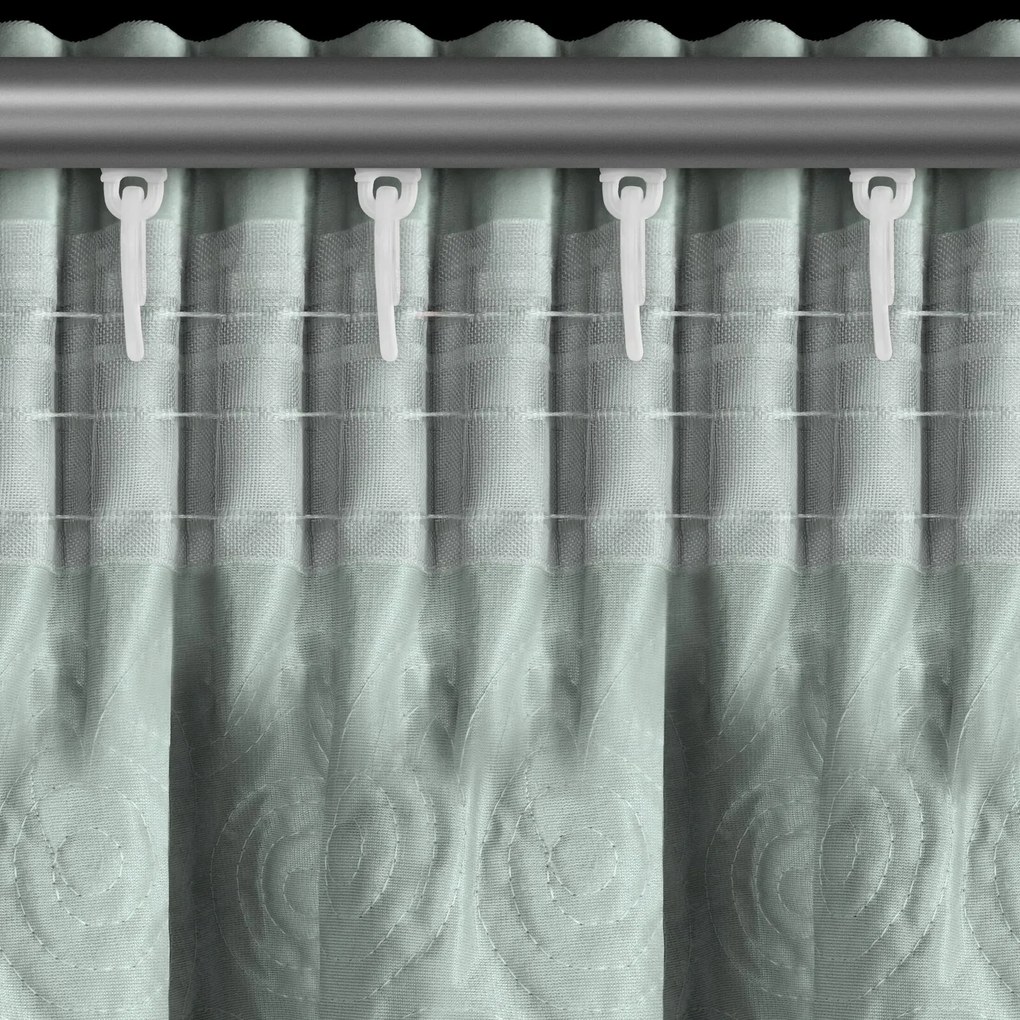 ZATEMŇOVACÍ ZÁVES NA PÁSKE EVA MINGE ROSES13 140X270 CM MÄTOVÁ