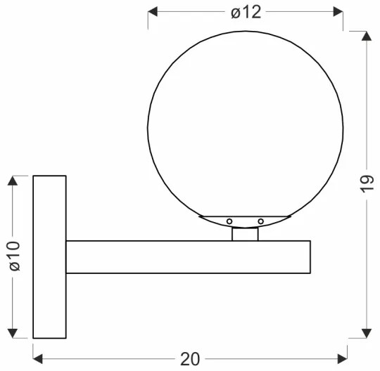 Nástenná lampa KAMA 1xG9/28W/230V čierna/dymová čierna