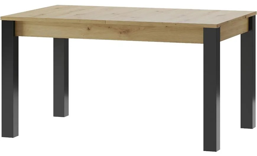 Rozkladací stôl Lucas 40 140/210x90cm Artisan/čierna mat
