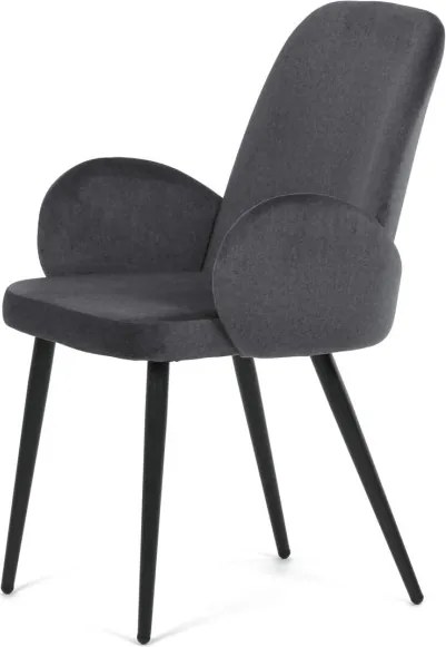 Jedálenská stolička zamatová, sivá DCL-X7129 GREY2