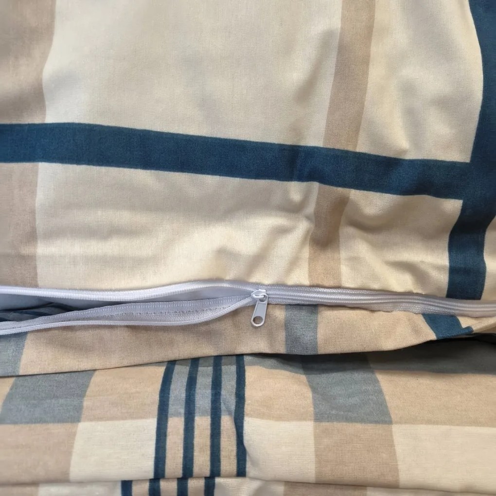 Obliečky bavlnené Wood hnedé 200x140cm+90x70cm TiaHome