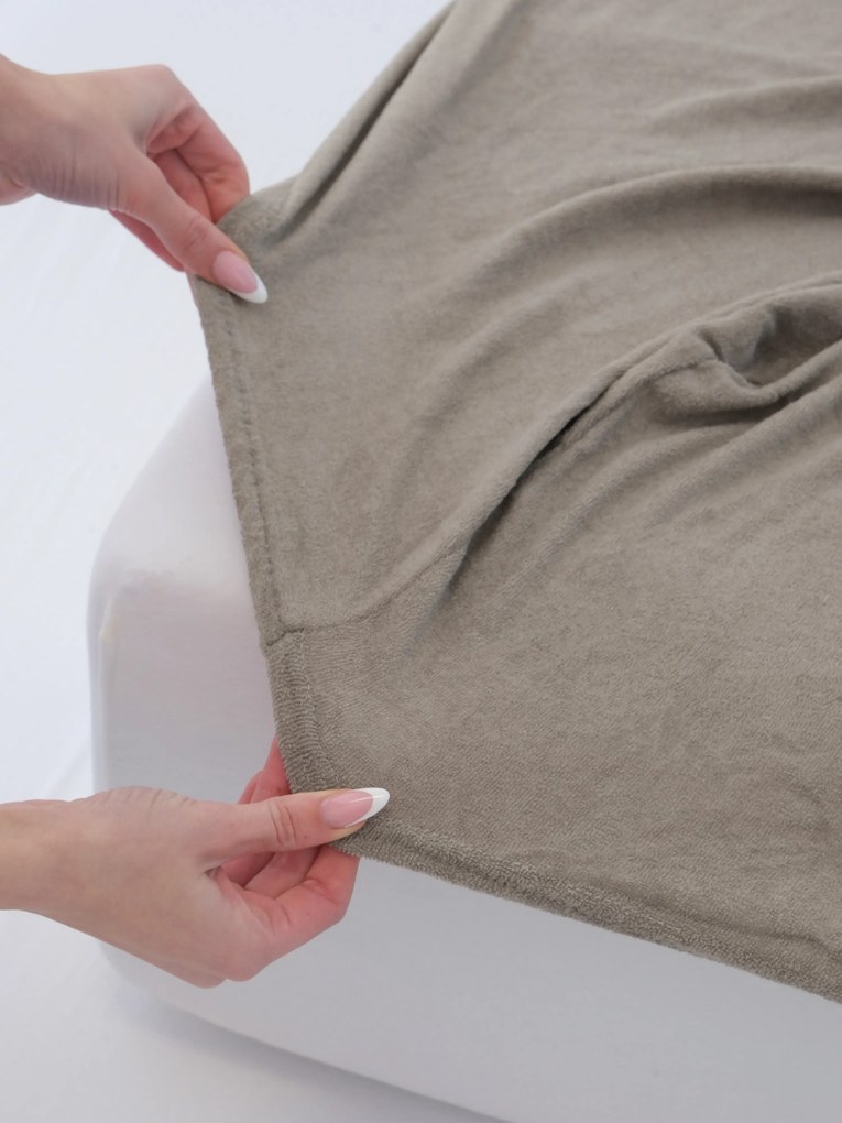 Froté plachta 220 × 200 cm - sivohnedá