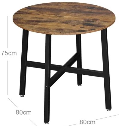 Jedálenský stôl ELDUR hnedý/čierny