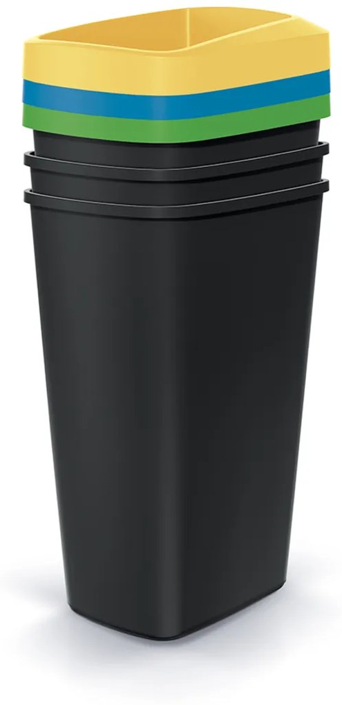Odpadkový kôš COMPACTA Q DROP SET, 3x45l