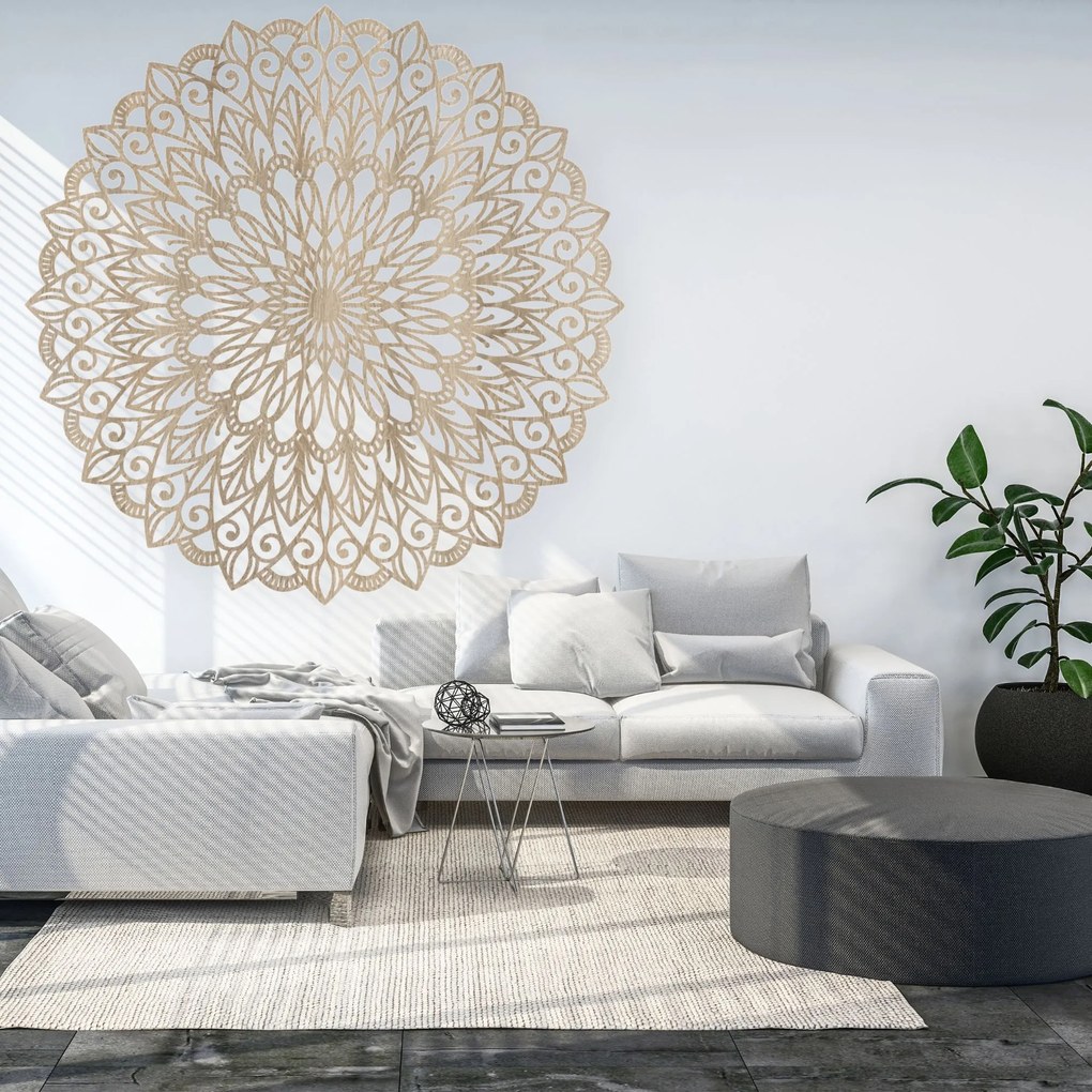 Drevená 3D mandala na stenu – Luxusný vyrezávaný obraz | HELGA: HDF - Orech 20 cm 4675-110685 HDF0251-akcia20