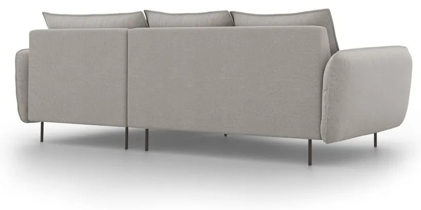 Svetlosivá rohová pohovka Cosmopolitan Design Vienna, pravý roh