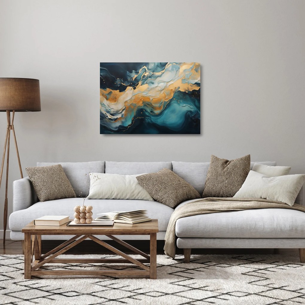 Sklenený obraz - Abstrakcia (70x50 cm)