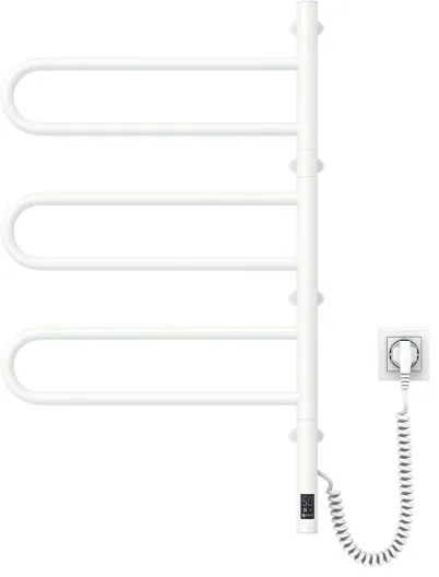 Elektrický otočný sušiak na uteráky FOUETTE 185W/230V 81,8 cm IP44 biely