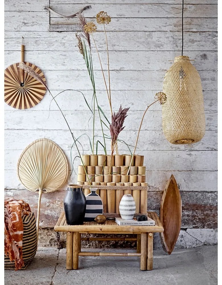 Závesné svietidlo v prírodnej farbe s bambusovým tienidlom ø 25 cm Evert – Bloomingville