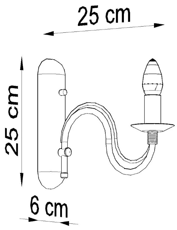 Nástenné svietidlo Minerwa, čierne telo svietidla