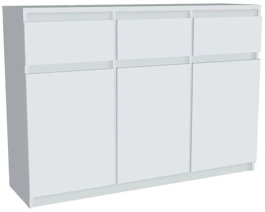 Komoda Merg 3D3S biela