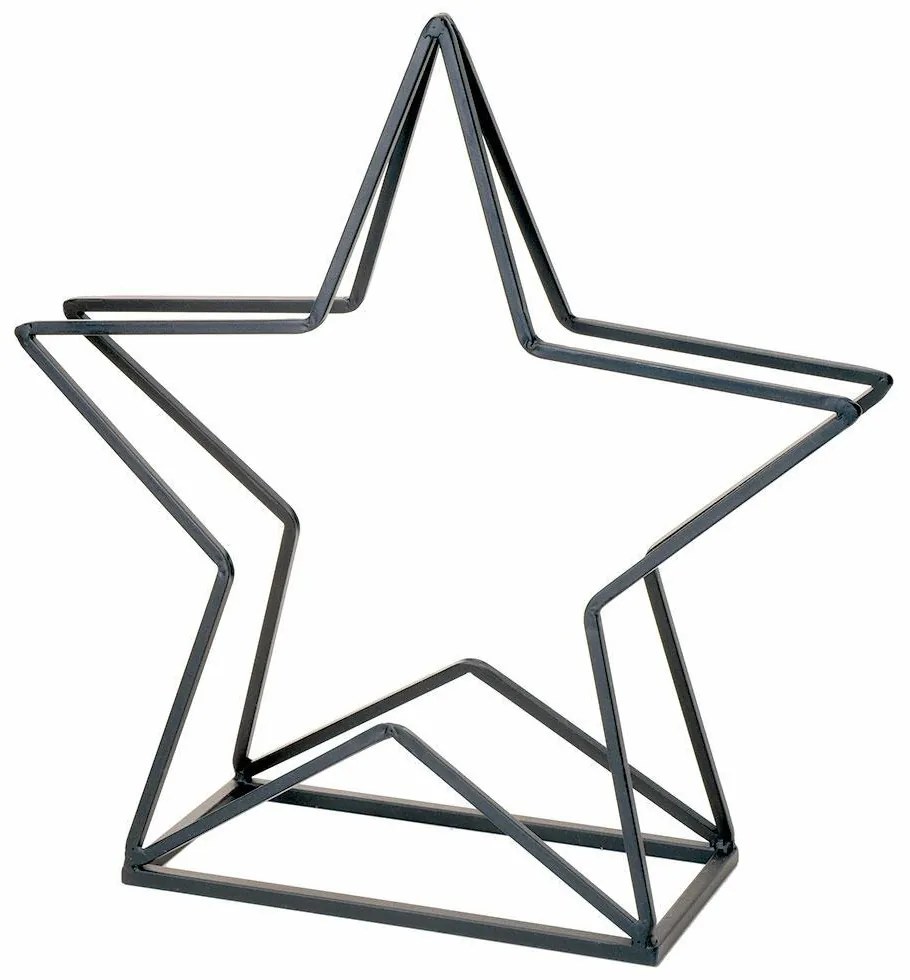 Kovový stojan na drevo Star, 65x63 cm, čierna