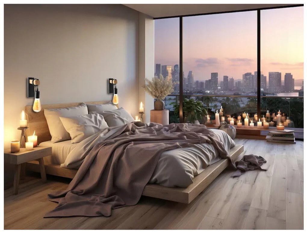 BERGE LED nástenné svietidlo 1x E27 Loft