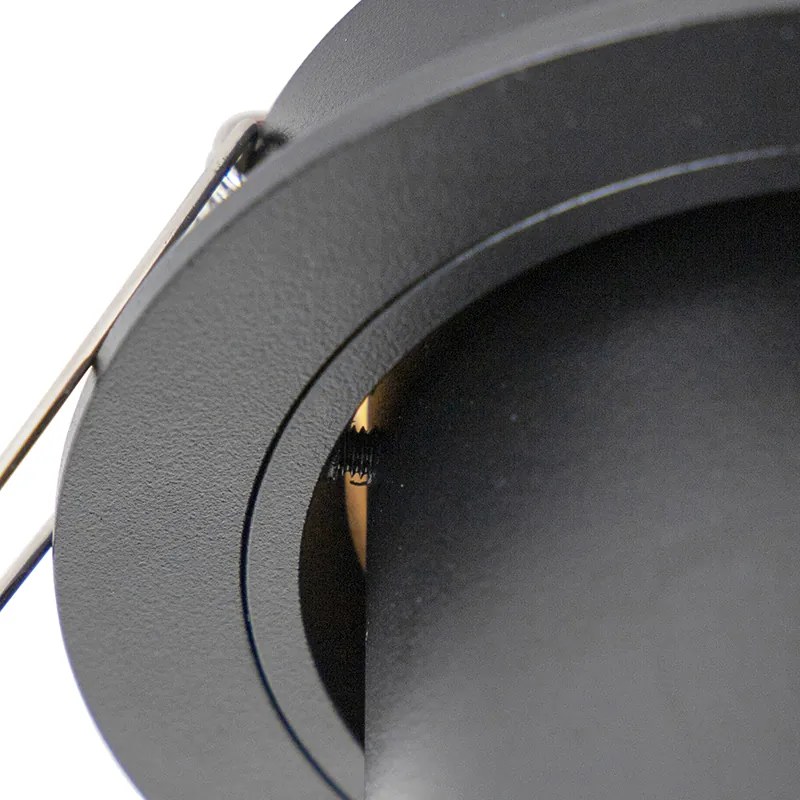 Inteligentné zapustené bodové svietidlo čierne, naklápacie, vrátane WiFi GU10 - Installa