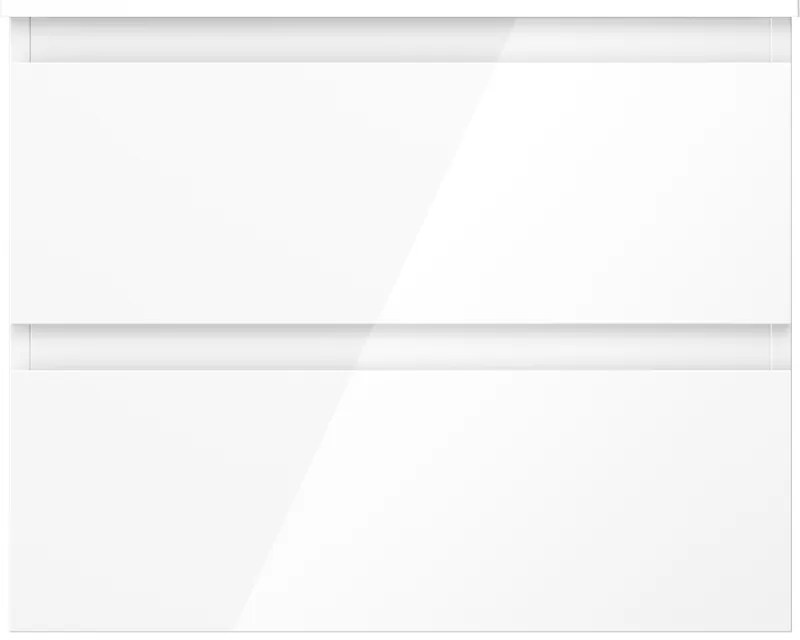 Mexen Orio, kúpeľňová skrinka 60 cm s umývadlom Otis, 2 zásuvky, biela lesklá, 91A10-06047-2-BFF00-W18M00