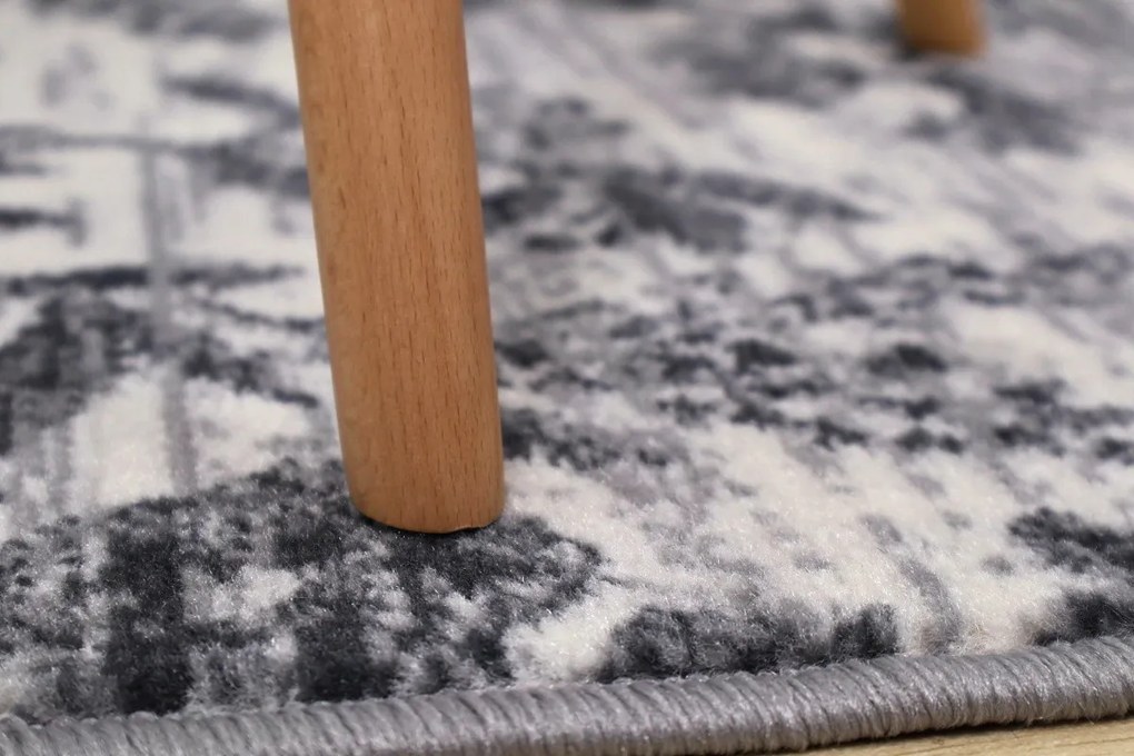 TRHÁK: Kusový koberec Flowers grey, 190x280, šedá, obývacia izba, Alfa Carpets