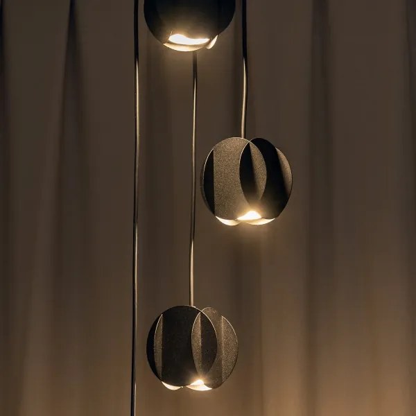 Luster na lanku GAMBIT 4xGU10/10W/230V čierny