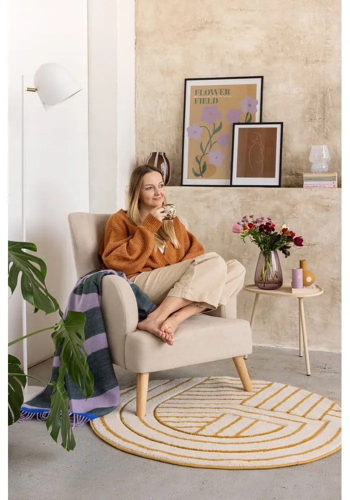 Zelené kreslo ušiak Noemye – Bonami Selection