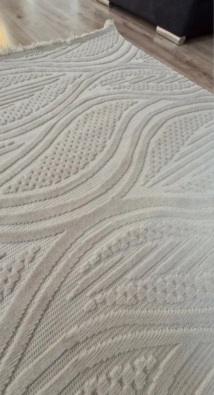 Moderný béžový koberec s boho vzorom TWIST BEIGE 31204A Rozmer: 120x170 cm