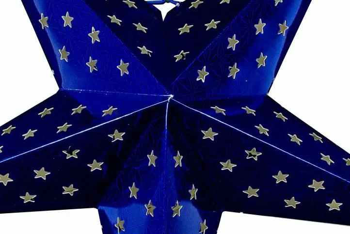 Nexos 29227 Vianočná dekorácia - hviezda s časovačom - 60 cm, 10 LED, modrá