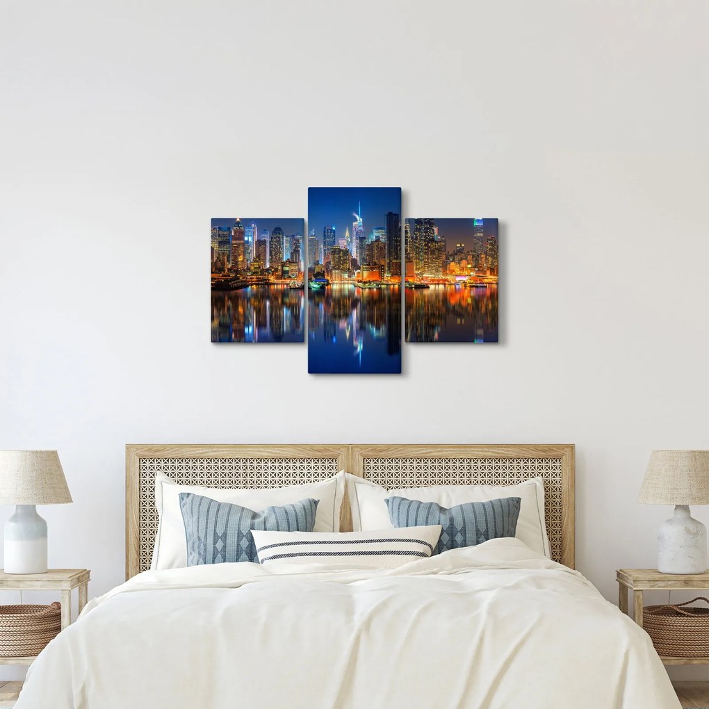Obraz Manhattanu v noci (90x60 cm)